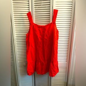 Loft plus red linen dress — size 20